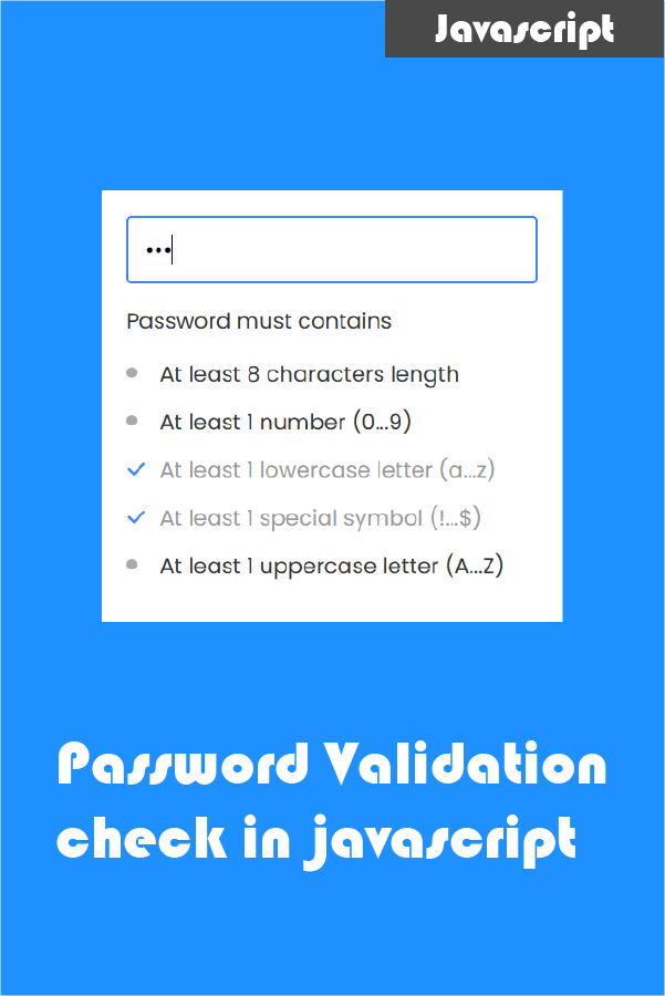 Password validation in javascript